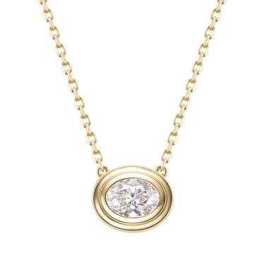 Magic Ellipse Bezel Necklace