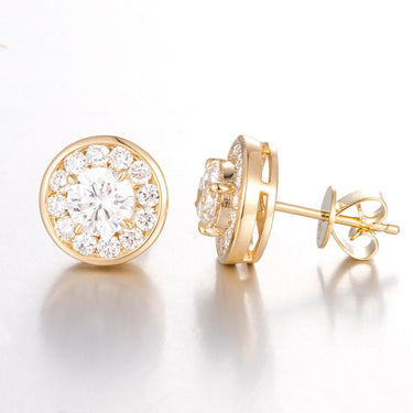 Essential Round Halo Bezel Set Earring 2