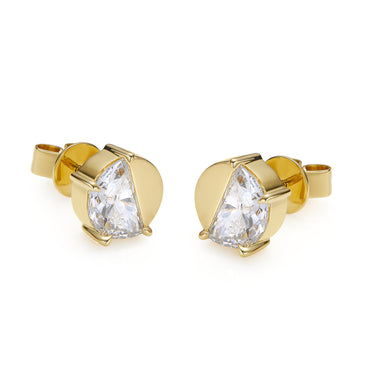 曙光Lucky · 半月形培育钻石耳钉