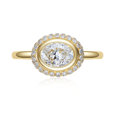 Magic Ellipse Halo Diamond Ring