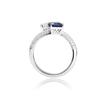 Petal Toi et Moi Asscher Ring