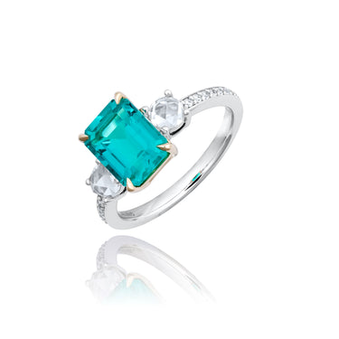 Pulse Emerald Rosecut Ring