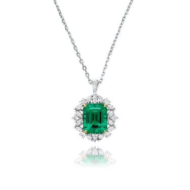 Imperial Emerald Timeless Pendant Necklace