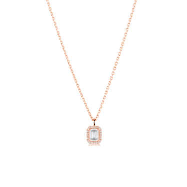 Orbit Emerald Pendant Necklace