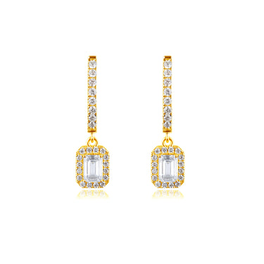 Orbit Emerald Hoop Earrings