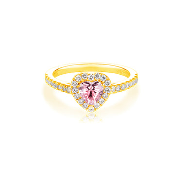 Cherish Heart Pink Sapphire Ring