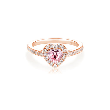 Cherish Heart Pink Sapphire Ring
