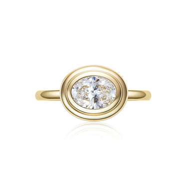 Magic Ellipse Bezel Diamond Ring